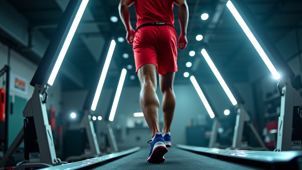 Puma brand ambassador demonstrating product testing procedures with athletic gear