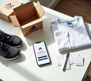 Adidas three stripes logo with testing requirements checklist