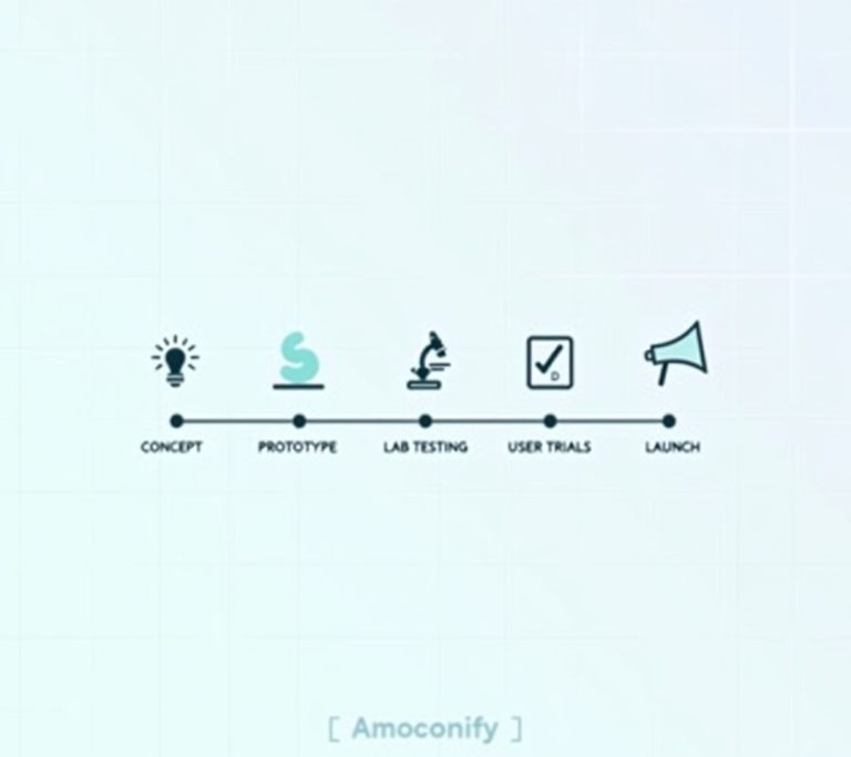 Calendar with product testing phases marked in different colors